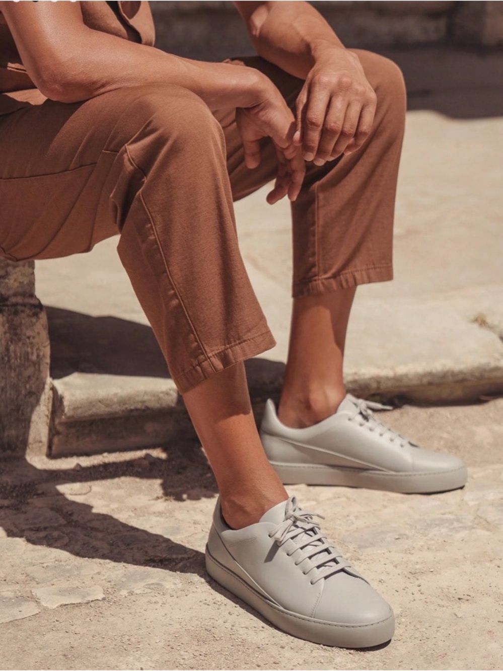 JAK Mercury II Light Grey Leather Sneakers Minimalist Understated Luxury